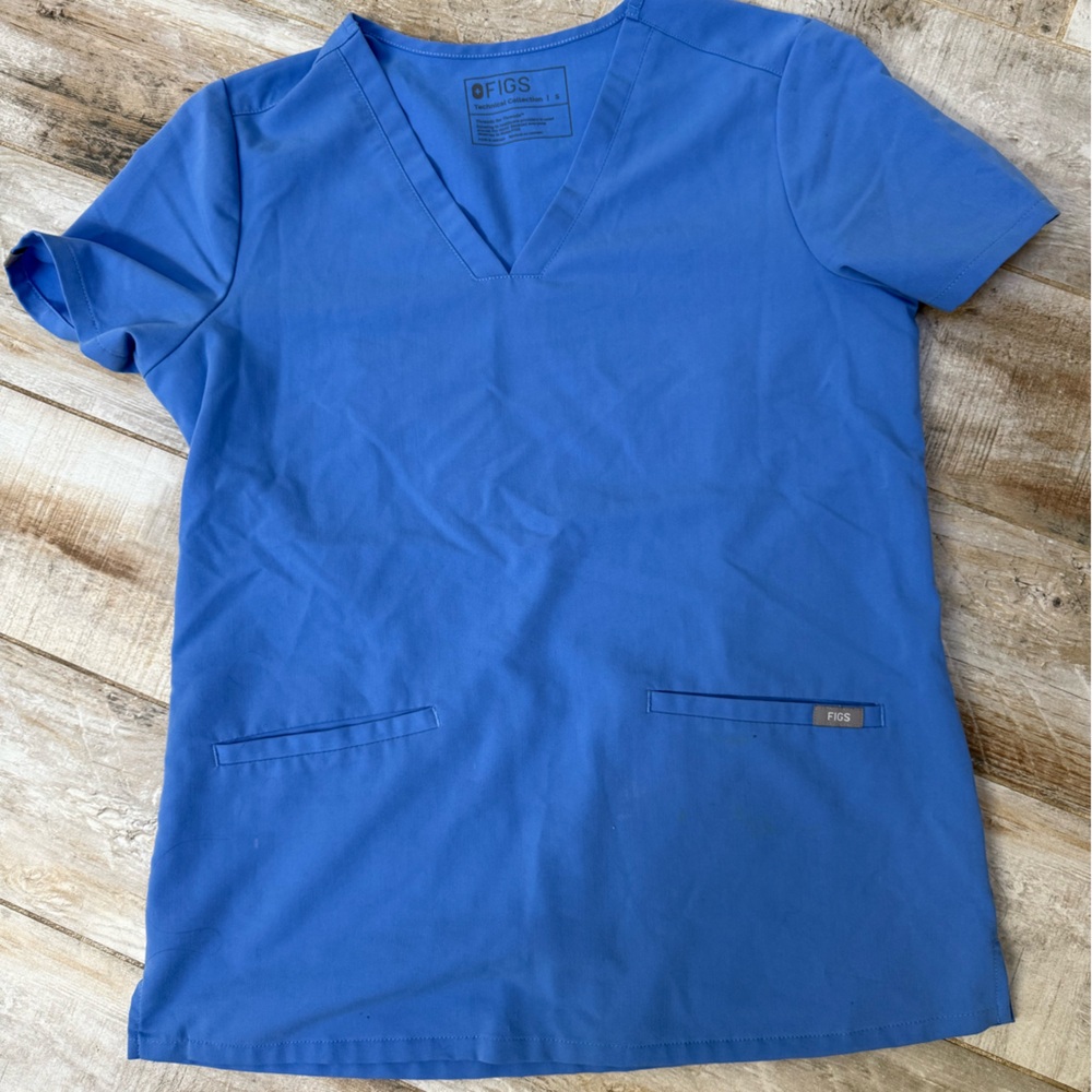 Figs Technical Collection Light Blue Top